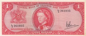 Trinidad and Tobago, 1 Dollar, 1964, XF, p26c
Queen Elizabeth II portrait, serial number: L/3 261035
Estimate: 30-60
