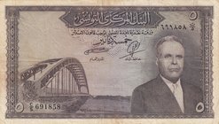 Tunisia, 5 Dinars, 1958, VF, p59
serial number: C/5 691858
Estimate: 15-30