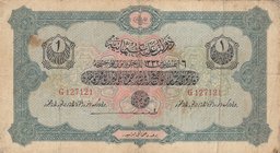 Turkey, Ottoman Empire, 1 Lira, 1916, VF, p90b, Talat/ Janko
V. Mehmed Reşad period, AH: 6 August 1332, sign: Talat/ Janko, serial number: G 127121
...
