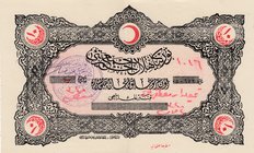 Turkey, Ottoman Empire, Hilali Ahmer Cemiyeti aid receipt, 10 Kurush, AUNC
Estimate: 25-50