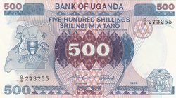 Uganda, 500 Shillings, 1986, UNC, p25
serial number: G/8 273255
Estimate: 5.-10