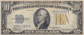 United States of America, 10 Dollars, 1934, XF, p430L 
serial number: B01912683A
Estimate: 30-60