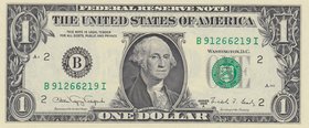 United States of America, 1 Dollar, 1988, UNC, p480, RADAR
serial number: B 91266219 I
Estimate: 50-100