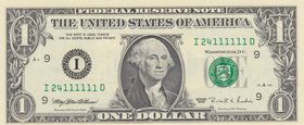 United States of America, 1 Dollar, 1995, UNC, p496, 6 DIGIT RADAR
serial number: I 24111111 D
Estimate: 50-100