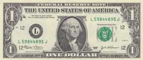 United States of America, 1 Dollar, 2003, UNC, p515, RADAR
serial number: L 59844895 J
Estimate: 50-100