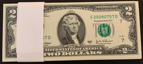 United States of America, 2 Dollars, 2003, UNC, p516b, (Total 33 banknotes)
2003A, All notes are year note.
Estimate: 500-1000