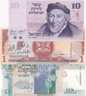 Mix Lot, 3 banknotes, all from different countries, (Total 3 banknotes)
Trinidad and Tobago, 1 Dolar, 2006, UNC, p46; Israel, 10 Lirot, 1973, UNC, p3...