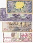 Mix Lot, Total 4 UNC banknotes
Indonesia, 5 Rupiah, 1959, UNC, p65; Macedonia, 5.000 Denar, 1992, UNC, p7; Egypt, 50 Piastres, 1978, UNC, p43a; 
Est...