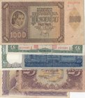 Mix Lot, 6 banknotes of different condition
India 5 Rupees Unc (-); China 5 Yuan Aunc (+); Germany 5 Mark VF; Russia 25 Ruble VF; Czechoslovakia 50 K...