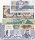 Mix Lot, Total 5 pcs of UNC banknote from different countries
Fiji, 2 Dollars 2000; Ecuador, 20 Sucres, 1988; Bulgaria, 20 Leva, 1991; China, 20 Yuan...