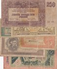 Mix Lot, Banknotes of 6 Eastern Bloc countries
Russia, 250 Ruble, 1920, Poor; Serbia, 20 Dinars, 1941, Fine; Croatia, 20 Dinara, 1944, Poor; 
Estima...