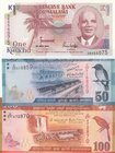 Mix Lot, Sri Lanka, 50 Rupees, 2010, Unc; Sri Lanka, 100 Rupees, 2016, Uncİ Malalawi, 1 Kwacha, 1992, UNC, p23b
Sri Lanka 100 Rupee has bundle crushe...