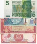 Mix Lot, 4 banknotes from different countries in condition of XF and UNC
Netherlands, 5 Gulden, 1973, XF; Greece, 100 Drachmai, 1955, VF; Kazakhstan,...