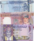 Mix Lot, Lot of 3 UNC banknotes from Oman and Libya
Libya, 10 Dinars, 2015, Unc, p82; Oman, 1 Rial, 2005, Unc, p43; Oman, 1 Rial, 2015, Unc, p48
Est...