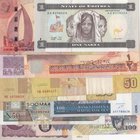 Mix Lot, 11 banknotes in different condition
Suriname, 100 Gulden, 1986, Unc; Zambia, 100 Kwachas, Unc; Mozambique, 50 Meticais, 1986, Unc; 
Estimat...