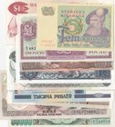 Mix Lot, 10 different banknotes in "AUNC / UNC" condition
Sweden, 5 Kronur, 1978, Unc; British Armed Forced, 1 Pound, 1962, Unc; Belarus, 500 Ruble, ...