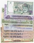 Mix Lot, 9 banknotes in whole UNC condition
Egypt, 1 Pound (3), Egypt, 25 Piastres, Egypt, 50 Piastres, Iraq, 50 Dinars, Syria, 5 Pounds, Syria, 50 P...
