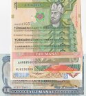 Mix Lot, 10 banknotes in whole UNC condition
Turkmenistan, 1 Manat (5), Turkmenistan, 5 Manats, Turkmenistan, 100 Manats, Pakistan, 10 Manats, 
Esti...