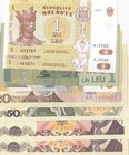 Mix Lot, 8 banknotes in whole UNC condition
Serbia, 10 Dinara, Romania, 1 Leu, Moldova, 1 Leu (2), Poland, 2 Zlotych, Poland, 50 Zlotych, Poland, 100...