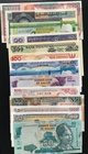 Mixed Lot of 14 UNC banknotes, many of which are different from each other
Somalia, 50 Shillings, 1991; Somalia, 1.000 Shillings, 1996; Indonesia, 10...
