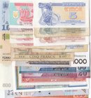Mix Lot, 21 different banknotes between FINE and UNC condition
French Indo-China, 5 Francs, 1934, Fine; Romania, 1.000 Lei, 1998, Unc; Uzbekistan, 5 ...