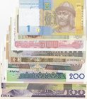 Mix Lot, 10 different banknotes, all in UNC condition
Somalia, 50 Shiling, 1991; Indonesia, 1000 Rupiah, 2016; Russia, 50 Rubles, 2000; Meksika, 100 ...