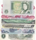 Mix Lot, Total 6 pcs UNC condition "QUEEN ELIZABETH II" banknotes
Canada, 1 Dollar, 1973; Canada, 1 Dollar, 1954; Bahamas, 3 Dollars, 1984; Great Bri...