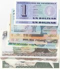 Mix Lot, 9 banknotes in whole UNC condition
Venezuela 1 Bolivar (2), Venezuela 20 Bolivares, 100 Bolivares, Colombia 2 Pesos, Colombia 1000 Pesos,
E...