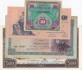 Mix Lot, 4 banknotes in whole Different condition
France 10 Francs, Argentina 1 Peso, Portugal 100 Escudos, Guinea 500 Sylis
Estimate: 20.-40