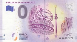 Fantasy banknotes, 0 Euro, 2018, UNC, Berlin Alexanderplatz
Estimate: 15-30