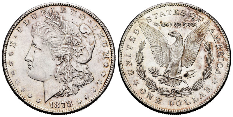 United States. 1 dollar. 1878. San Francisco. S. (Km-110). Ag. 26,76 g. Minor co...