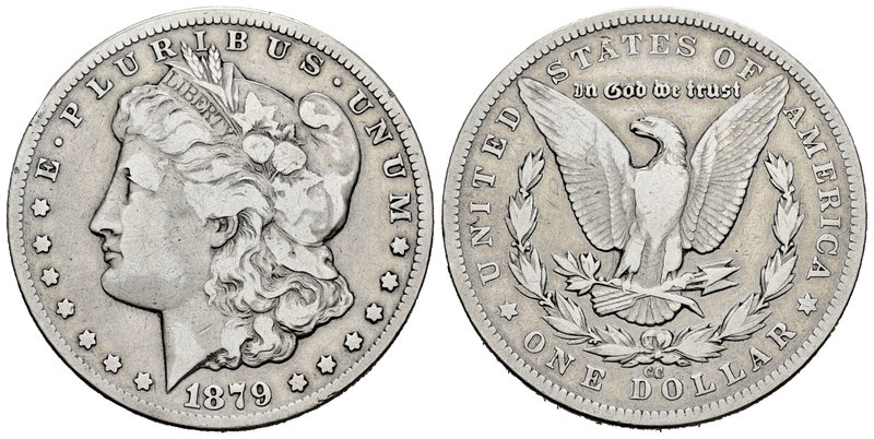 United States. 1 dollar. 1879. Carson City. CC. (Km-110). Ag. 26,17 g. Minor nic...