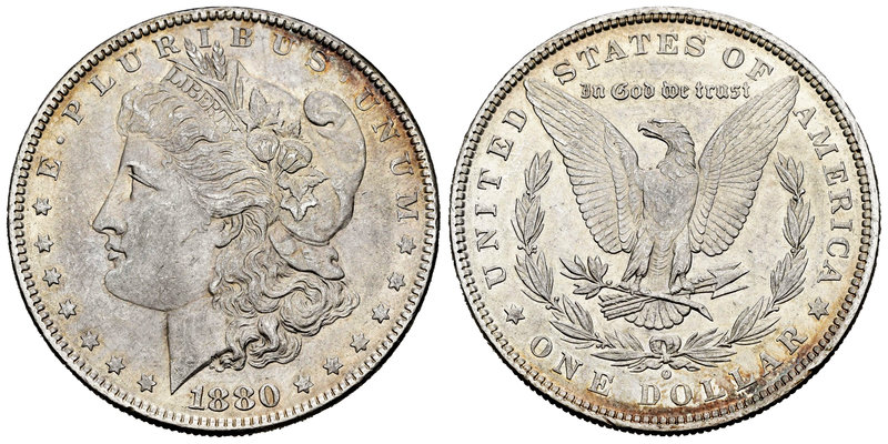 United States. 1 dollar. 1880. New Orleans. O. (Km-110). Ag. 26,72 g. XF. Est......