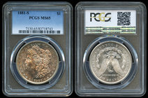 United States. 1 dollar. 1881. San Francisco. S. (Km-110). Ag. Slabbed by PCGS as MS 65. Est...200,00.