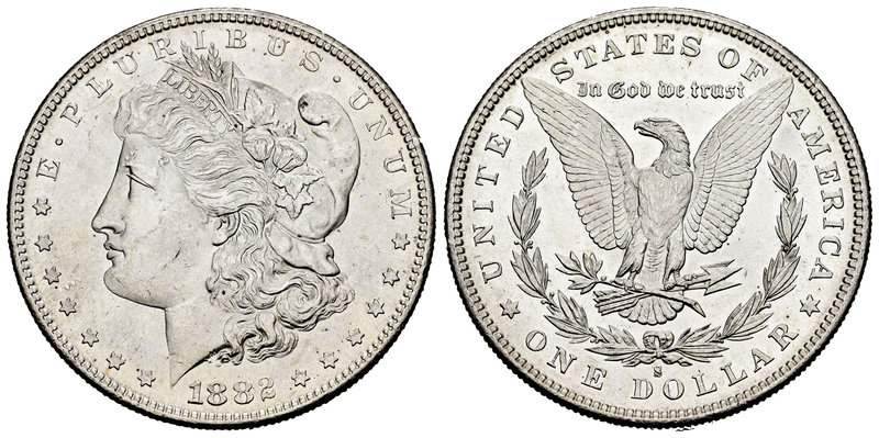 United States. 1 dollar. 1882. San Francisco. S. (Km-110). Ag. 26,75 g. Minor co...
