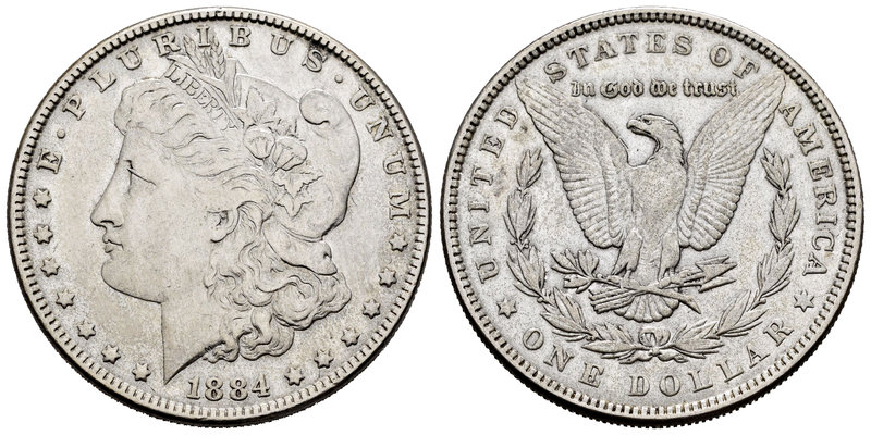 United States. 1 dollar. 1884. Philadelphia. (Km-110). Ag. 26,49 g. VF. Est...25...