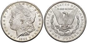 United States. 1 dollar. 1884. Carson City. CC. (Km-110). Ag. 26,75 g. Original luster. AU/UNC. Est...150,00.