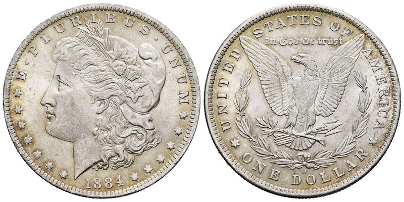 United States. 1 dollar. 1884. New Orleans. O. (Km-110). Ag. 26,75 g. AU. Est......