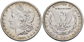 United States. 1 dollar. 1884. San Francisco. S. (Km-110). Ag. 26,56 g. VF. Est...25,00.