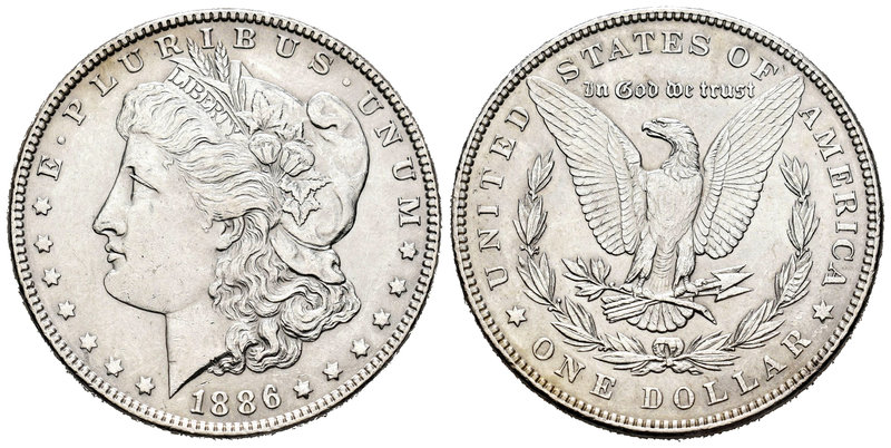 United States. 1 dollar. 1886. Philadelphia. (Km-110). Ag. 26,64 g. Minor contac...