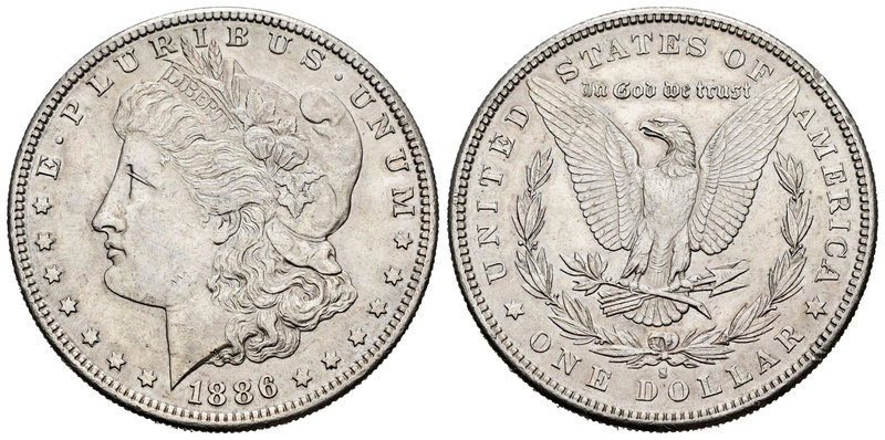 United States. 1 dollar. 1886. San Francisco. S. (Km-110). Ag. 26,71 g. Scarce. ...