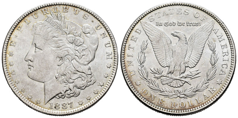 United States. 1 dollar. 1887. Philadelphia. (Km-110). Ag. 26,76 g. AU. Est...40...
