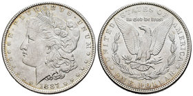 United States. 1 dollar. 1887. Philadelphia. (Km-110). Ag. 26,76 g. AU. Est...40,00.