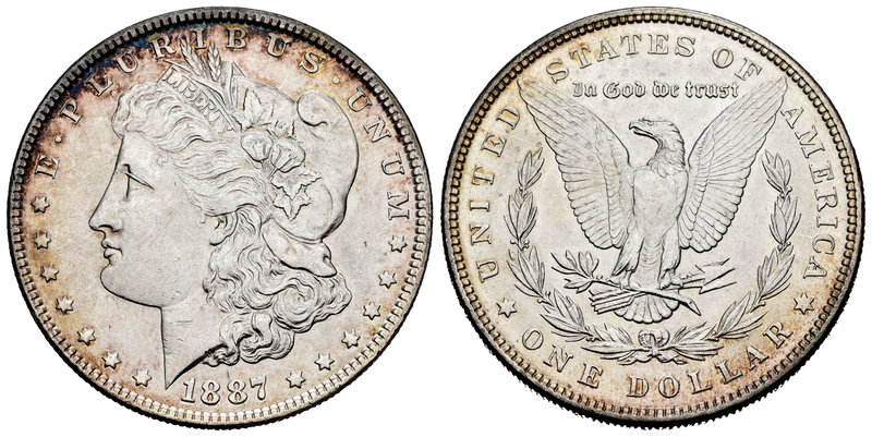 United States. 1 dollar. 1887. Philadelphia. (Km-110). Ag. 26,65 g. Almost XF/XF...