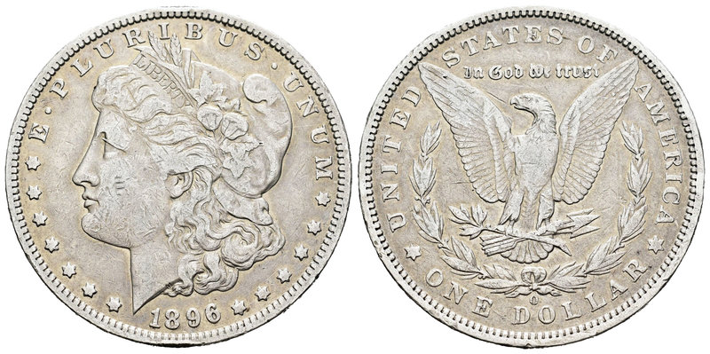 United States. 1 dollar. 1896. New Orleans. O. (Km-110). Ag. 26,43 g. VF. Est......