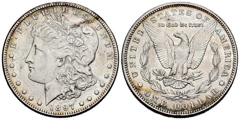 United States. 1 dollar. 1897. San Francisco. S. (Km-110). Ag. 26,60 g. Choice V...