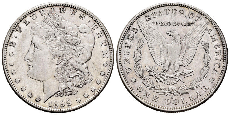 United States. 1 dollar. 1899. San Francisco. S. (Km-110). Ag. 26,65 g. Almost X...