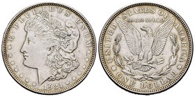 United States. 1 dollar. 1921. Denver. D. (Km-110). Ag. 26,66 g. Minor nick on edge. Choice VF. Est...25,00.