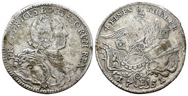 Germany. Prussia. Friedrich II. 1/4 thaler. 1751. Brandenburg. B. (Km-253). Ag. 5,46 g. Almost VF. Est...40,00.