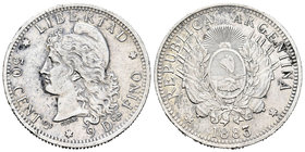 Argentina. 50 centavos. 1883. (Km-28). Ag. 12,47 g. Choice VF. Est...35,00.